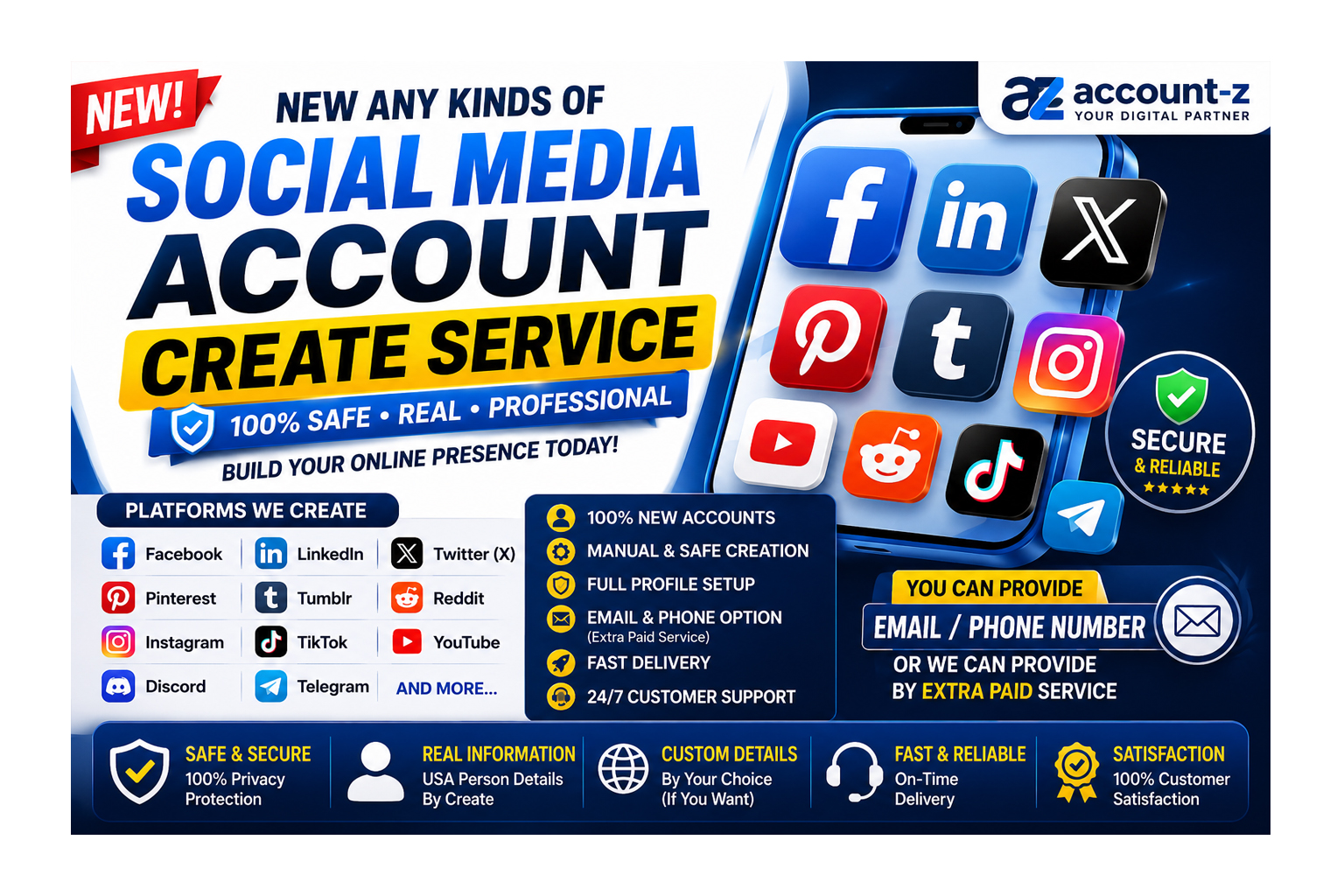 Professional Social Media Account Creation Service Launch Your Online Presence with Professional Account Setup