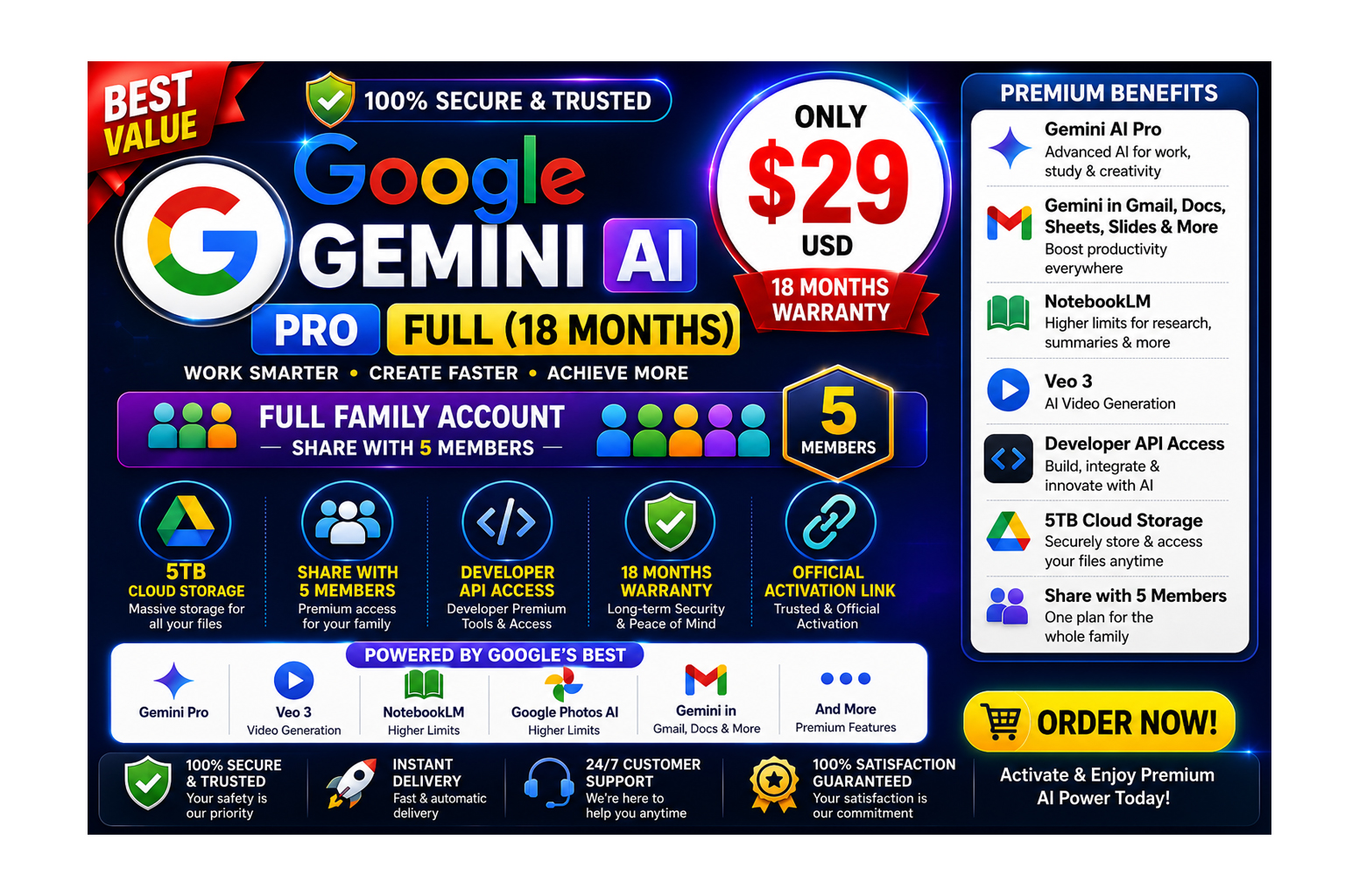 🚀 Google AI Pro (18 Months)