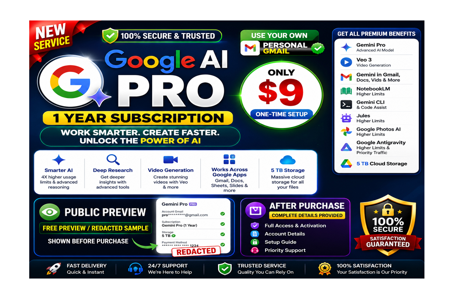 Google AI Pro (Gemini) – 1-Year Subscription for Personal Gmail