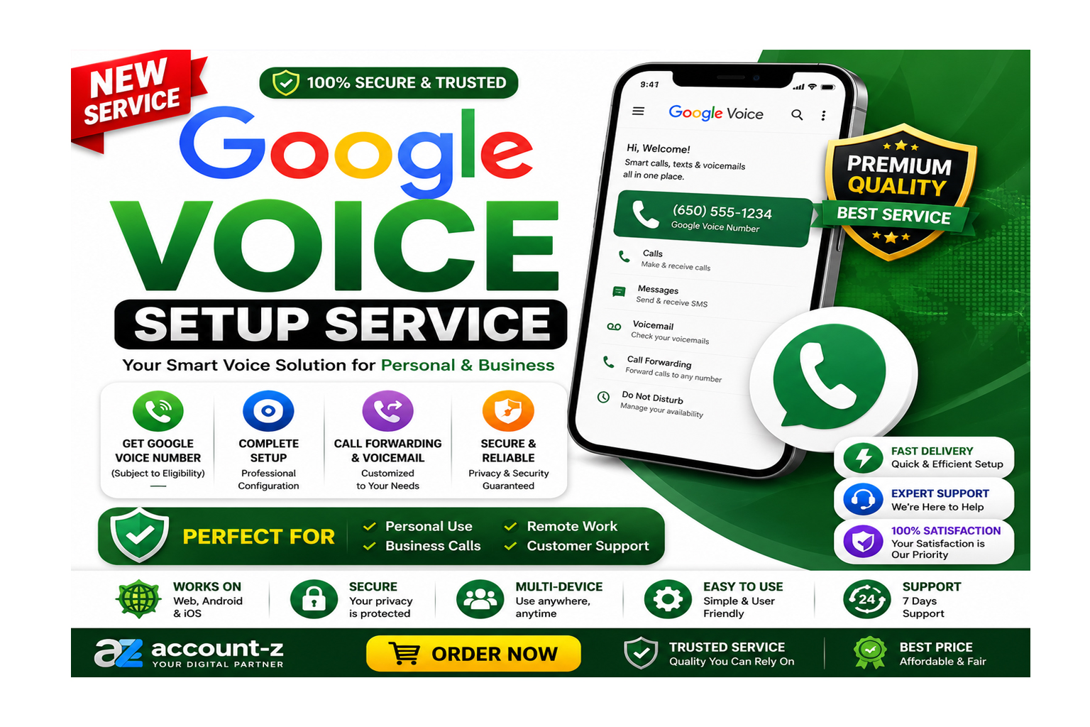 Professional Google Voice Setup & Configuration Service New Accounts